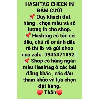 [HASHTAG] Hashtag cưới, stiker cưới,( thiết kế theo yêu cầu)