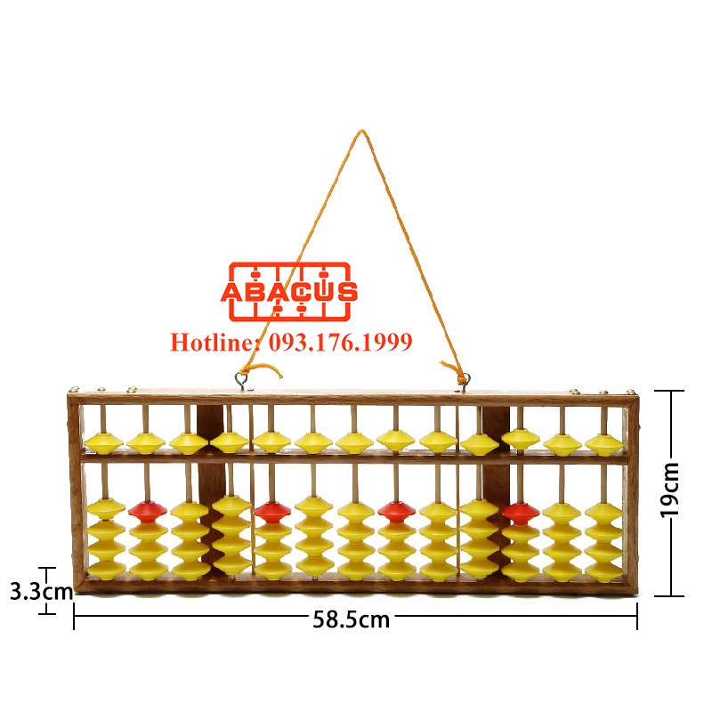 Bàn tính Soroban giáo viên 13 cột treo tường - Chuyên sỉ lẻ bàn tính gẩy cho bé học, mix màu và in logo theo yêu cầu