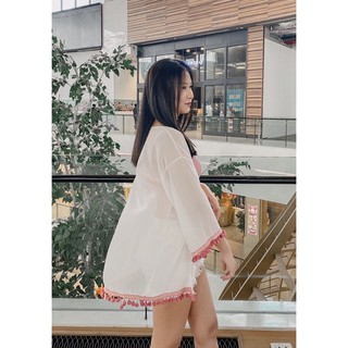 Kimono Tua Bi (Trắng/Đen/Hồng)