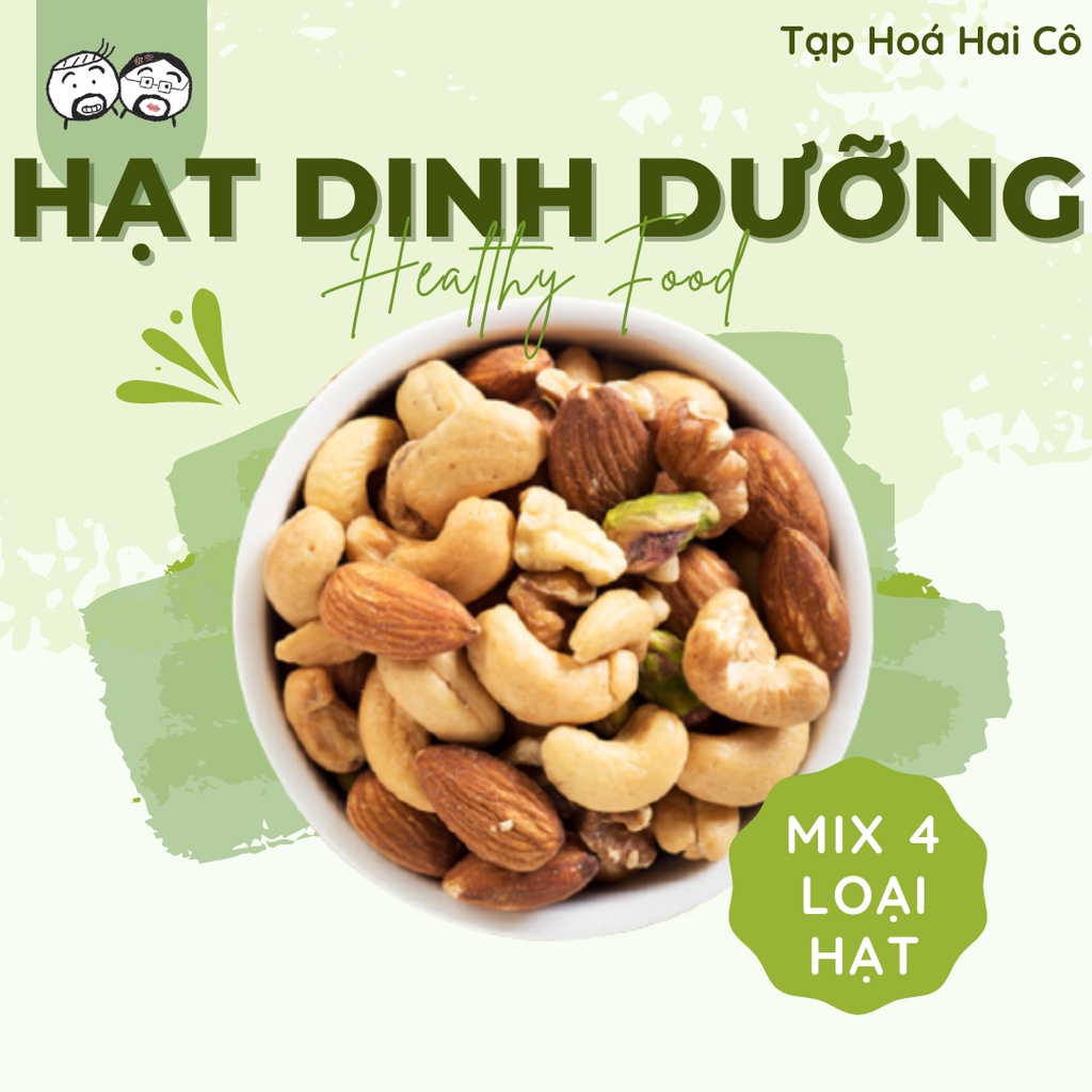 HẠT DINH DƯỠNG MIX TỐT CHO SỨC KHOẺ - Hạt dẻ, macca, hạnh nhân rang bơ, điều cồ 500g