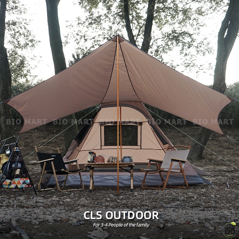 Lều Cắm Trại Lều Dã Ngoại 4-6 Người Thông Thoáng – Lều Mái Che Đi Phượt Cắm Trại Dã Ngoại Du Lịch Chống Thấm - P023 | BigBuy360 - bigbuy360.vn