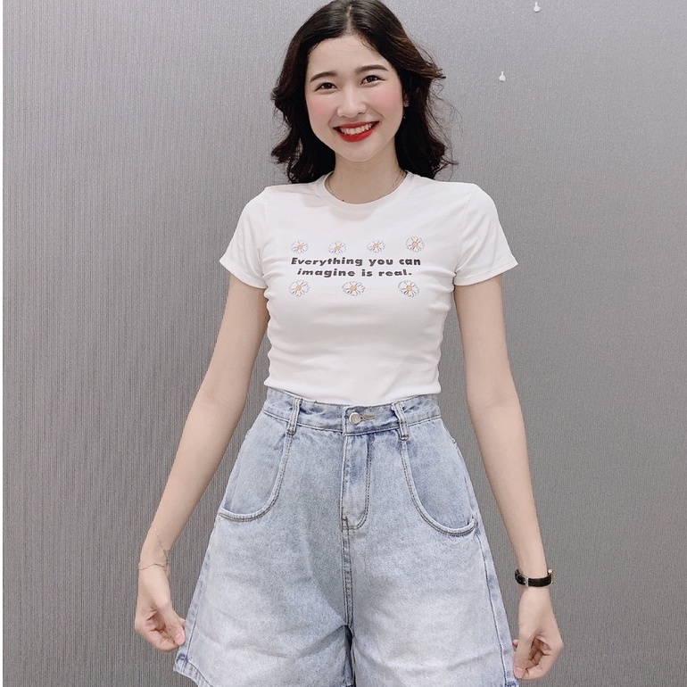 Quần short nữ, quần Jean Ống Rộng Lưng Cao Ulzzang Unisex mặc lên cực tôn dáng | BigBuy360 - bigbuy360.vn