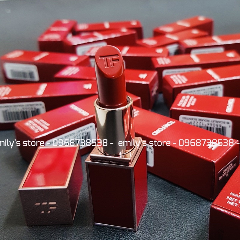 [Limited] Son Tom Ford màu 16 Scarlet Rouge Scented vỏ đỏ