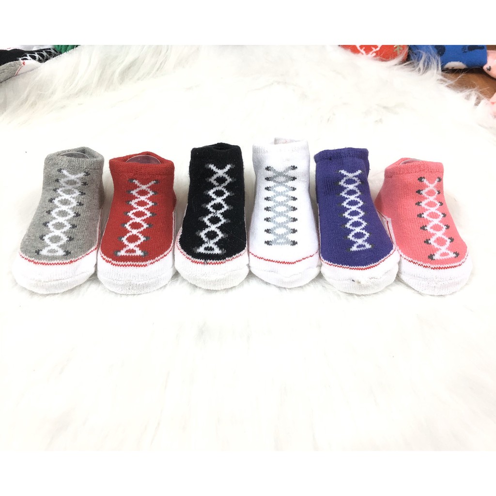 Tất len sơ sinh giả giày cho bé trai/bé gái từ 0-2m