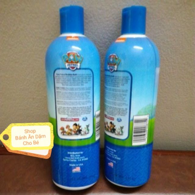 Sữa tắm gội siêu bọt có Vitamin E 473ml Chó cứu hộ PAW Patrol Bubble Bath