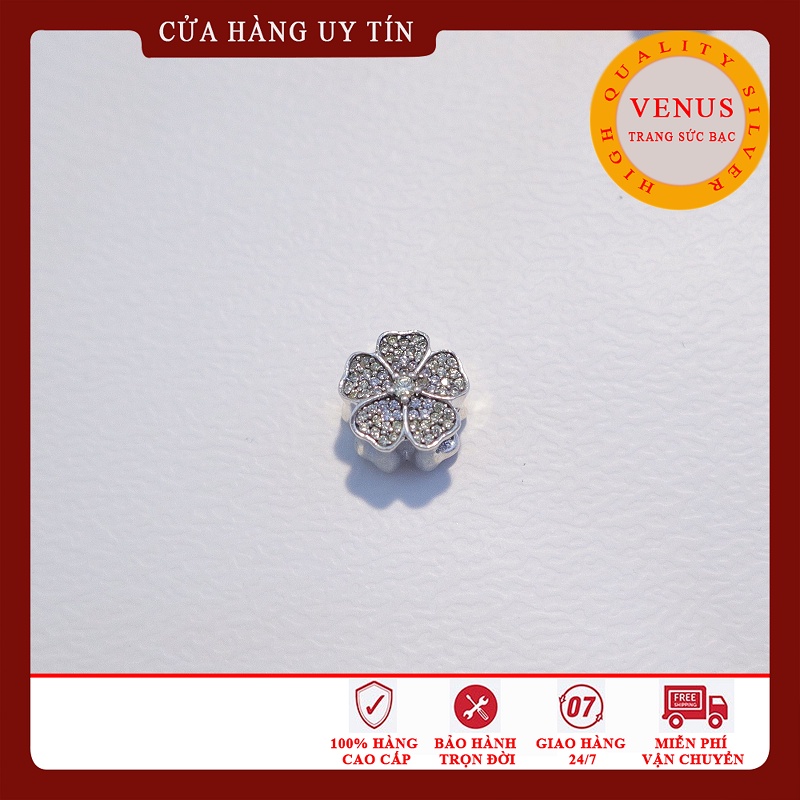 [Hàng cao cấp] Charm bạc 925 hình bông hoa 5 cánh- Mã sản phẩm VENUS