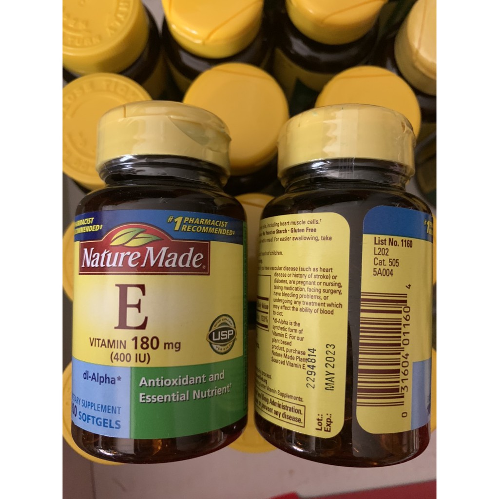 Vitamin E - NATURE MADE 400IU - 100 VIÊN