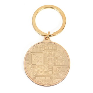 Móc khóa hình Bitcoin màu vàng độc đáo