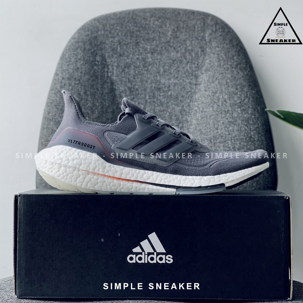 Giày Adidas Ultraboost 21 Screaming Orange Chính Hãng💙SIMPLE SNEAKER💙Giày Chạy Bộ Ultra Boost 21 Màu Đen Thể Thao Nam Nữ