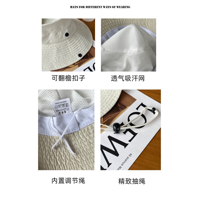 Mũ Tai Bèo Chống Nắng Vành Rộng Thiết Kế Dây Rút Phong Cách Nhật Bản Thời Trang Mùa Hè Cho Nữ