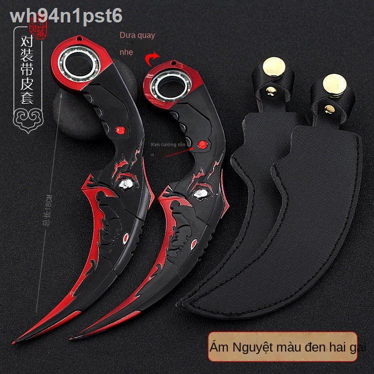 ♣ ❡ ✥▲Mô hình hợp kim gai đôi của Life and Death sniper dark moon có thể xoay, nanh vàng có thể xoay, vũ