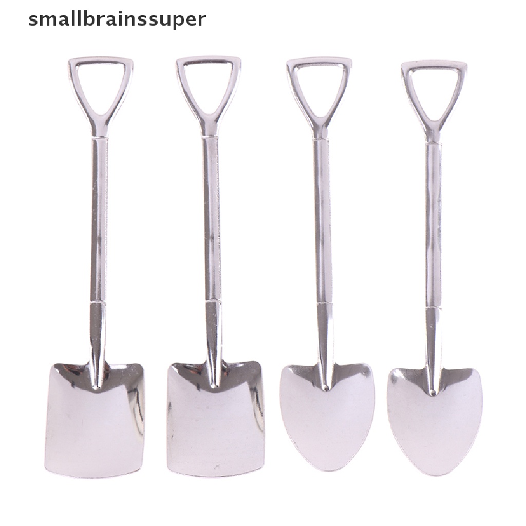 Set 4 Muỗng Cà Phê Bằng Thép Không Gỉ Phong Cách Retro