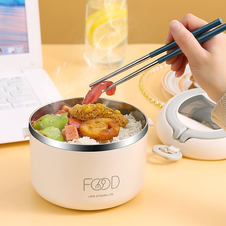 Cặp lồng. cà mên, hộp đựng cơm FOOD ruột inox 304 giữ nhiệt lên đến 6h , dung tích 1080ml