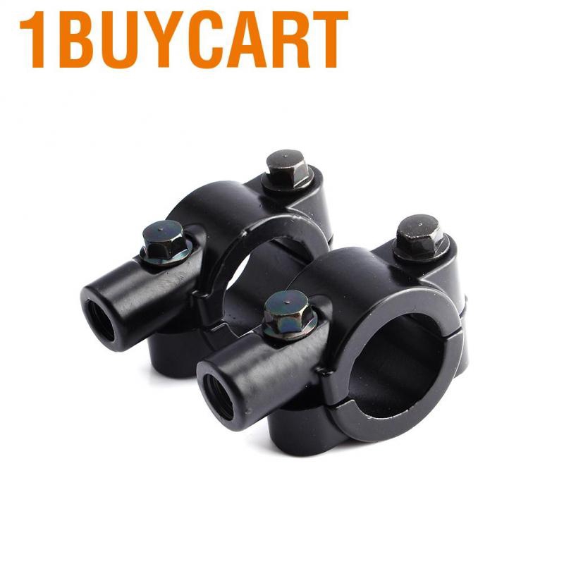 Bộ kẹp kính chiếu hậu gắn tay lái trái / phải xe mô tô 10mm 7/8&quot;