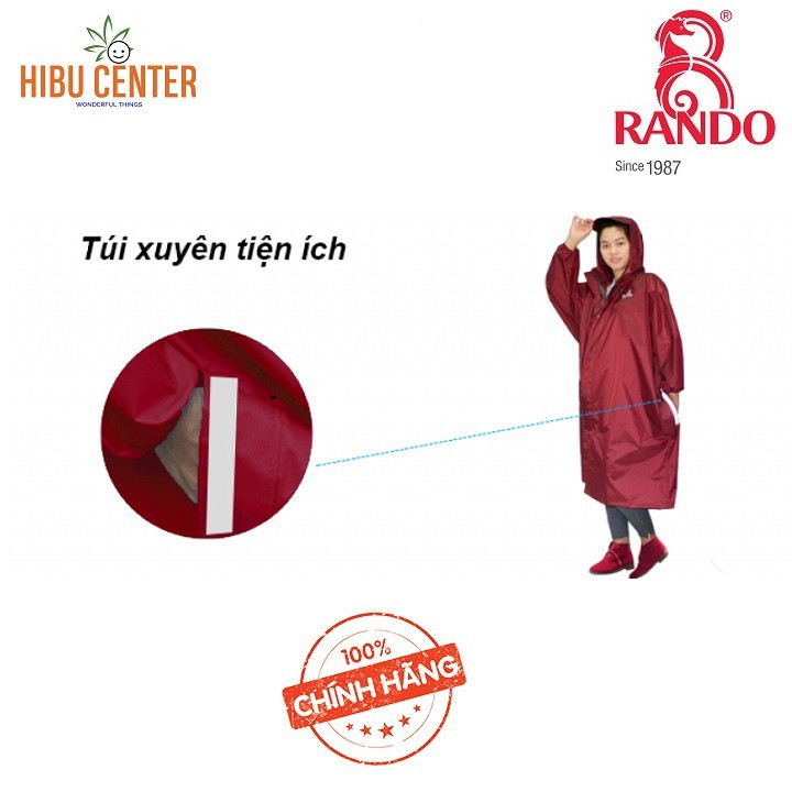 Áo Mưa RANDO Bisur Dây Kéo | Dễ Sử Dụng, Tiện Lợi | hibucenter