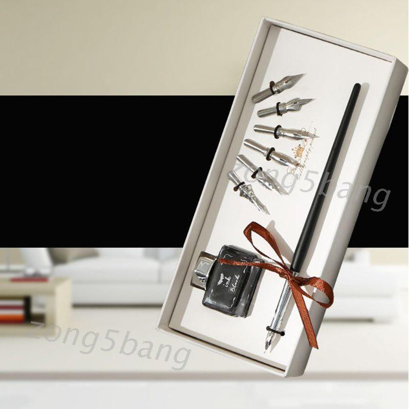 Bộ ngòi bút mực bằng thép không gỉ chất lượng cao phong cách vintage cổ điển