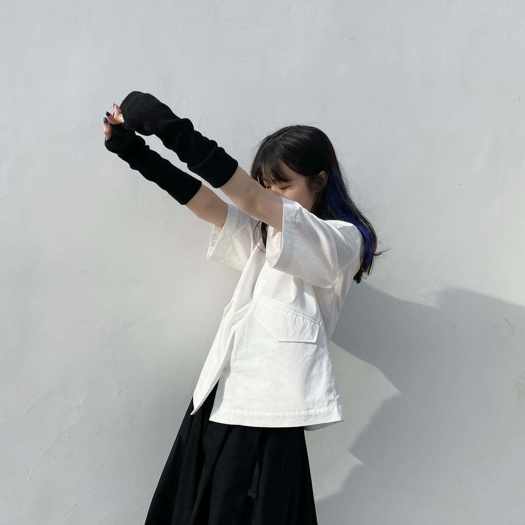 Áo Sơ Mi Nữ Tay Ngắn Màu Tím Thời Trang Hàn Quốc