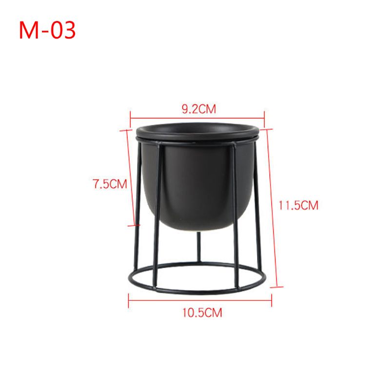 Giá Đỡ Chậu Hoa Bằng Sắt Hình Tròn Phong Cách Bắc Âu