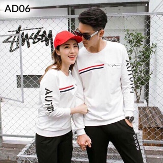Áo thun cặp nam nữ dài tay cao cấp 355