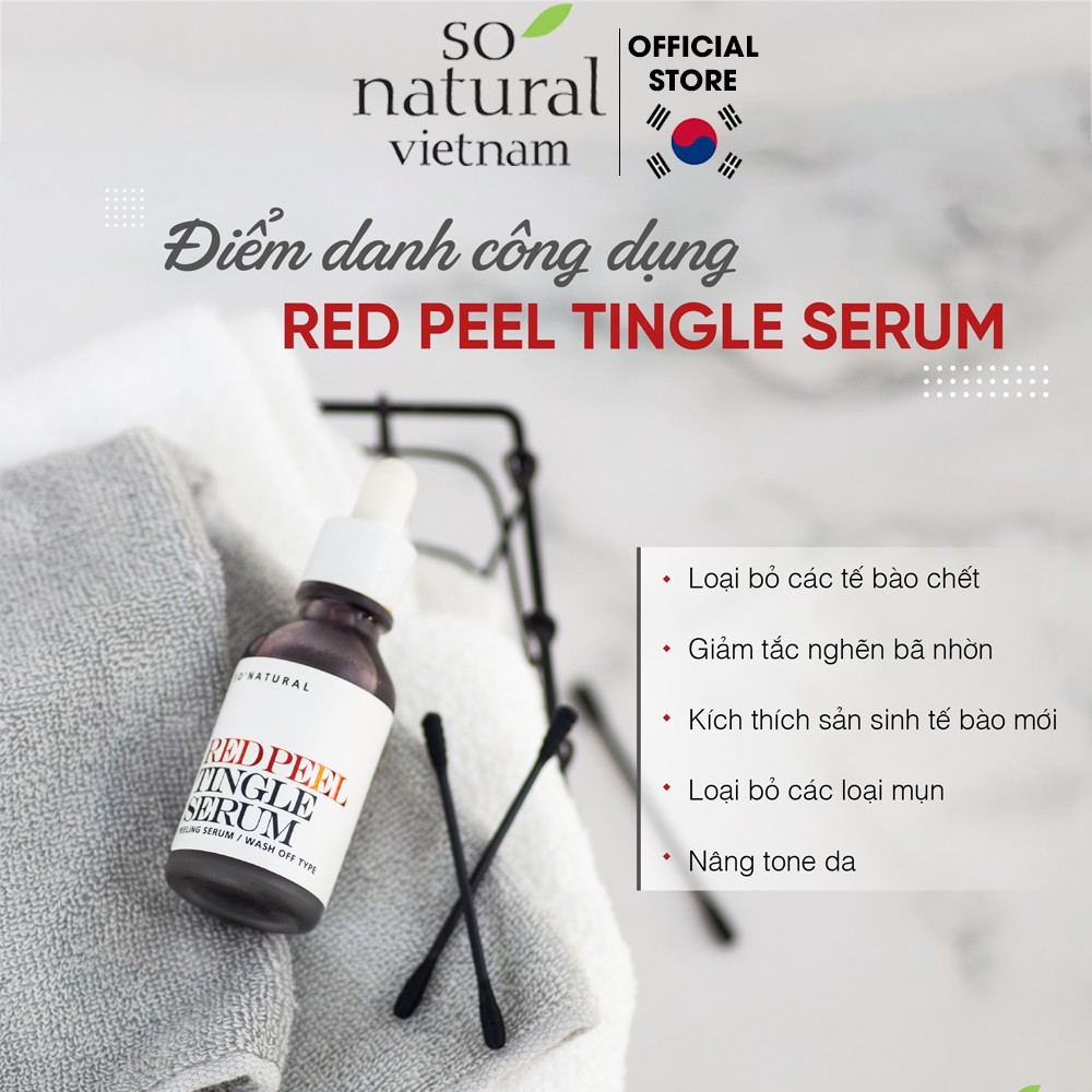 Red Peel Tingle Serum 35ml Tinh Chất Tái Tạo Da Chính Hãng So Natural Việt Nam