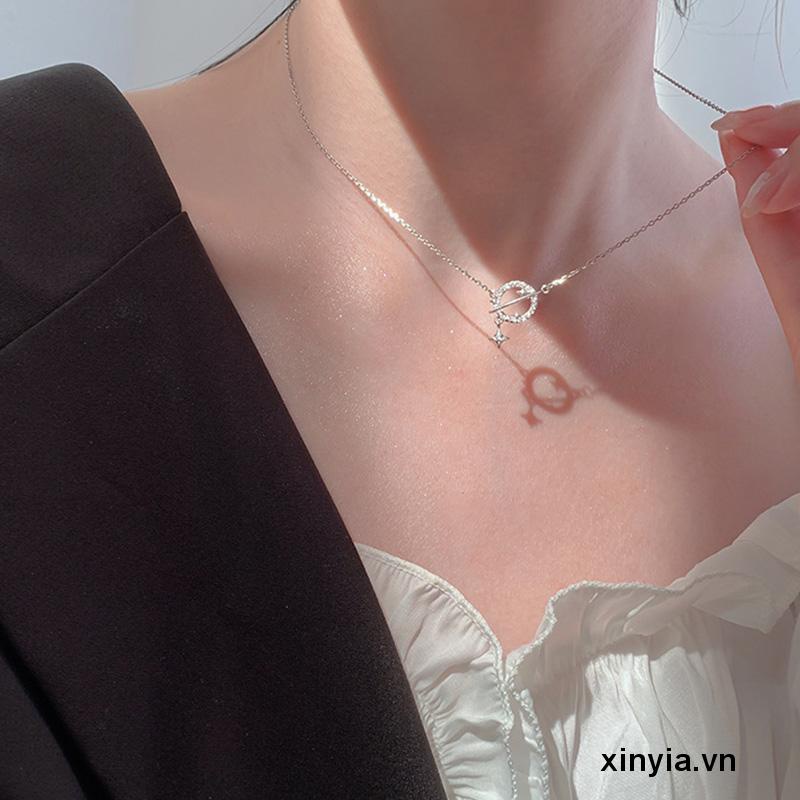 Vòng cổ Mặt Hình Hành Tinh Mặt Trăng Ngôi Sao Pha Lê Thời Trang Cho Nữ