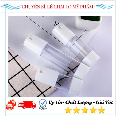 Chai Chiết Mỹ Chân Không Nhỏ Giọt Trắng Trong 5ml - 50ml