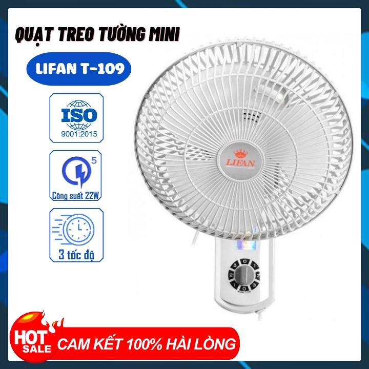 Quạt Treo Tường Mini LIFAN T-109 Với 3 Tốc Độ Siêu Mát