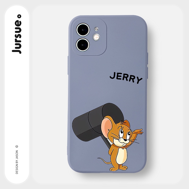 Ốp lưng JURSUE hoạt hình cặp đôi dễ thương đẹp Cho iPhone 14 13 12 11 Pro Max SE 2020 X XR XS 8 7 ip 6S 6 Plus kute Y2170