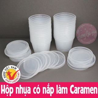 Combo 10 Hộp nhựa có nắp làm caramen,sữa chua (hộp cao)