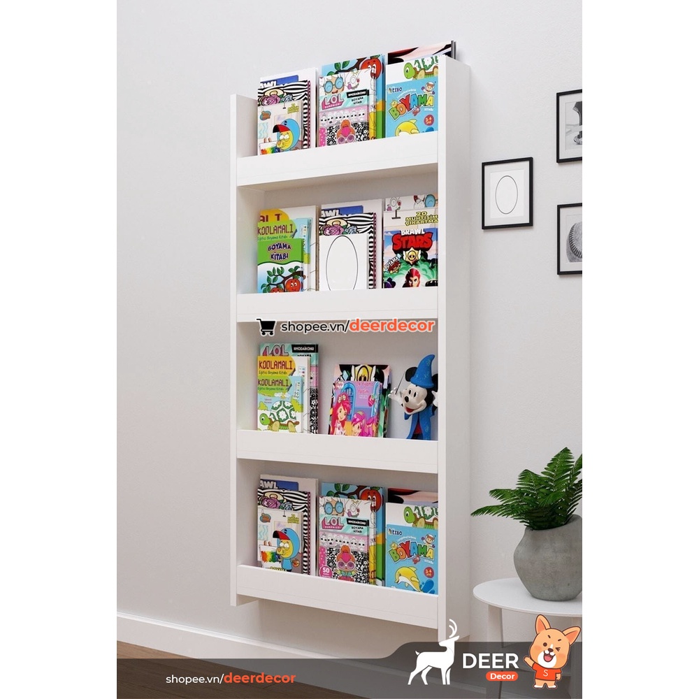 Kệ Sách Treo Tường Cho Bé Nhiều Ngăn Tầng - DEER DECOR