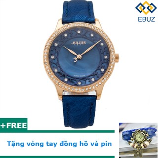 ĐỒNG HỒ NỮ JULIUS JA852 DÂY DA (XANH DƯƠNG)