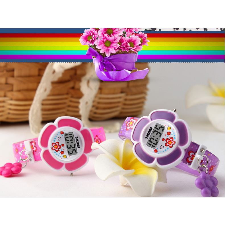 Đồng hồ điện tử cho bé gái Skmei DBT619 mặt hoa siêu dễ thương | BigBuy360 - bigbuy360.vn
