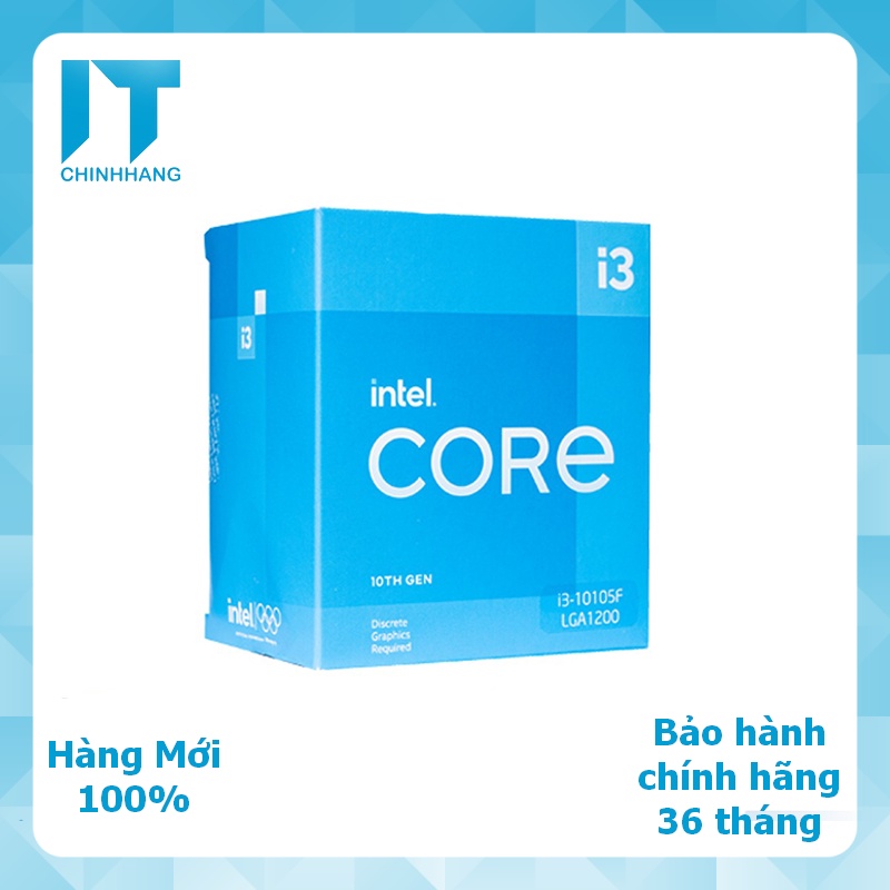 Bộ Vi Xử Lý CPU Intel Core i3 - 10105F Full Box - Hàng Chính Hãng