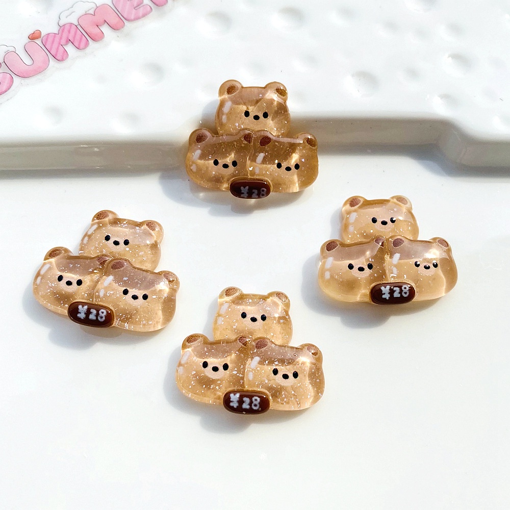 Crocs Jibbitz Crocs Charm Diy Accessories Dép Crocs Trong Suốt Hình Gấu Dễ Thương DIY Dùng Trang Trí Ốp Điện Thoại