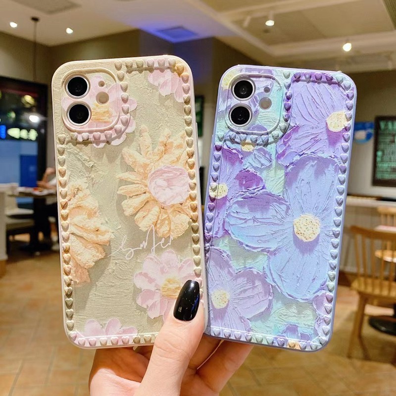 Ốp điện thoại Suntaiho mềm TPU hình hoa Graffiti 3D thời trang cho iPhone 7 8 Plus 6 6s 11 Pro Max 12 Pro XR XS Max