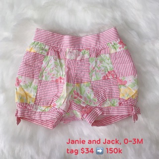 Quần short janie & jack 0-3m xách tay
