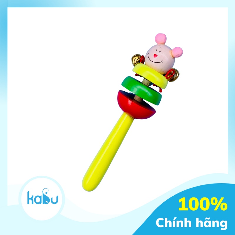 Lục Lac, Xúc Xắc Gỗ Hình Thú Tăng Vận Động Cầm Nắm, Kích Thích Thính Giác Cho Bé Từ Sơ Sinh