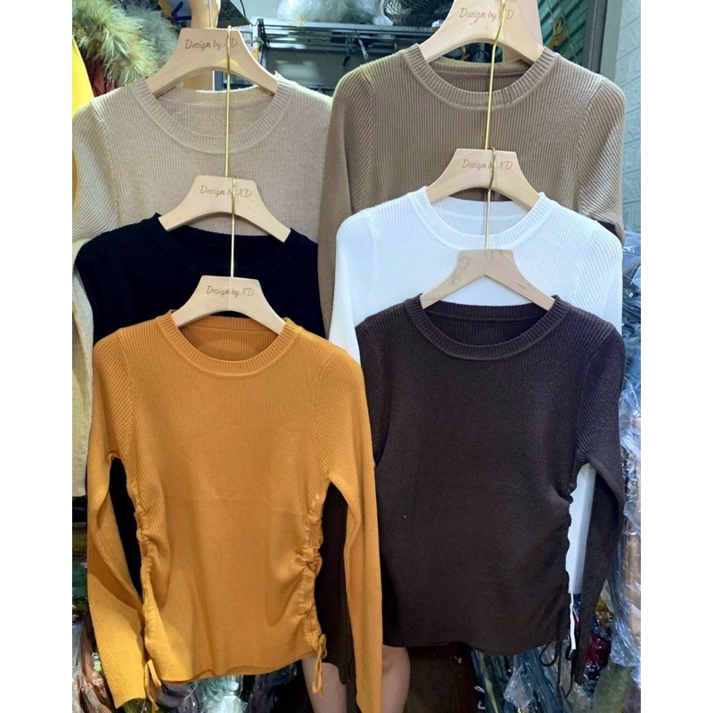 Áo len rút eo nhiều màu