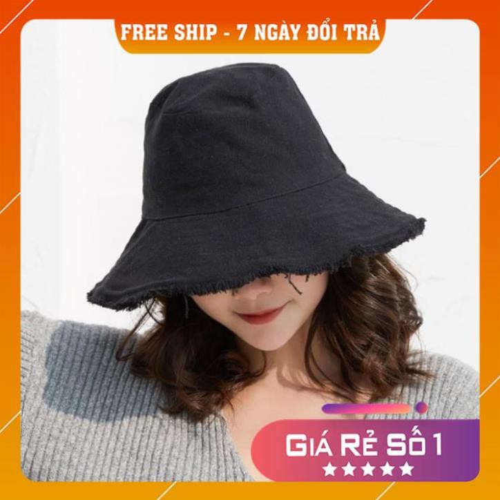 Nón vành rộng 💘Free ship💘 - Mũ Bucket Vải Kaki mềm mại thoáng mát - Phong cách Hàn Quốc