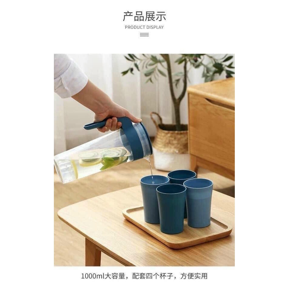 BÌNH NƯỚC 1l KÈM 4 CỐC