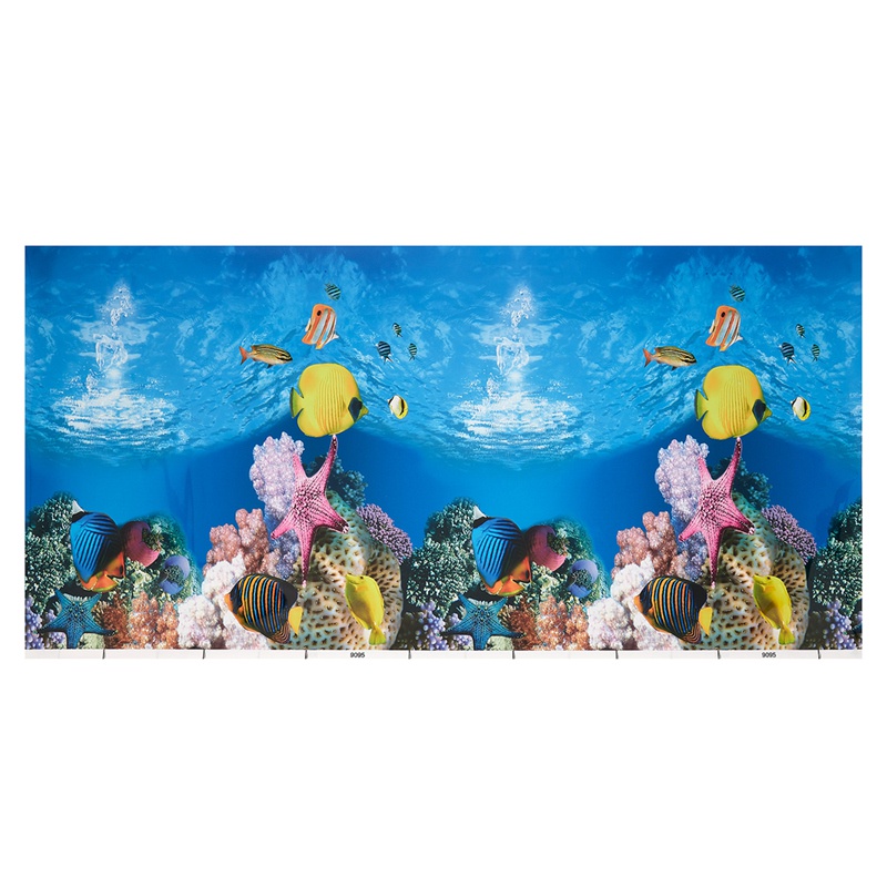 Giấy dán tường trang trí bể cá 3D 40*82cm
