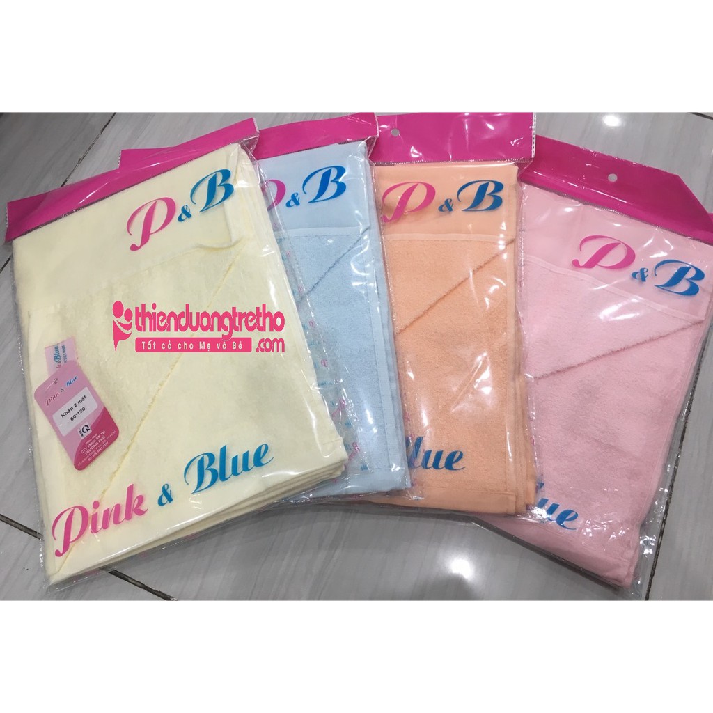 KHĂN QUẤN BÉ ĐA NĂNG 2 MẶT PINK &amp;BLUE 60X120cm