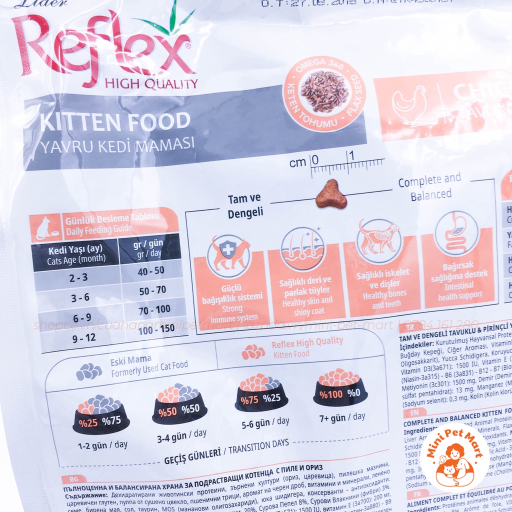 Thức ăn cho mèo con REFLEX HIGH QUALITY 2kg - Vị thịt gà