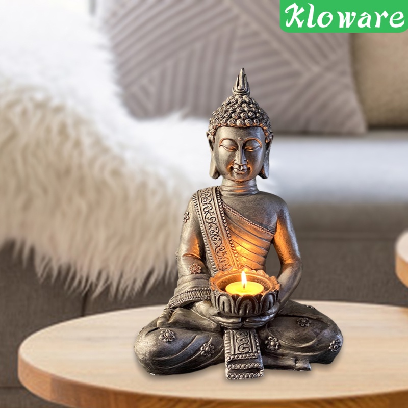 Giá đỡ đèn cầy hình tượng Phật trang trí nhà cửa sân vườn