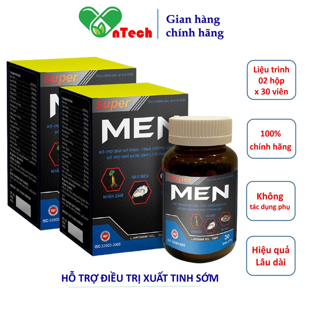 Tinh chất hàu Goldwings SUPER MEN tăng cường sinh lý cải thiện tình trạng xuất tinh sớm combo 02 hộp 30 viên