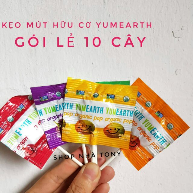 [YUMEARTH] KẸO MÚT HỮU CƠ 10 que lẻ
