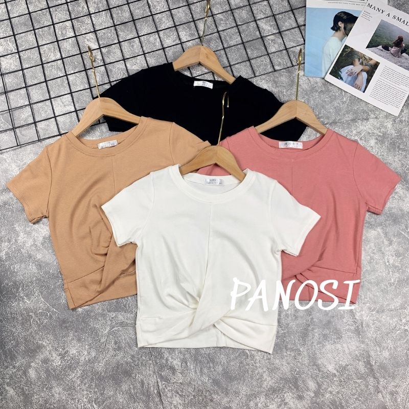 Áo croptop nữ xoắn eo cá tính chất đẹp thấm hút mồ hôi - A135 - PANOSI