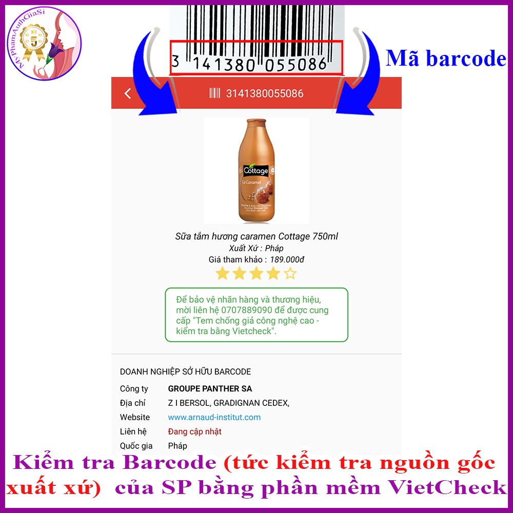 Sữa Tắm COTTAGE Dưỡng Da Hương Thơm Từ Thiên Nhiên PHÁP | BigBuy360 - bigbuy360.vn