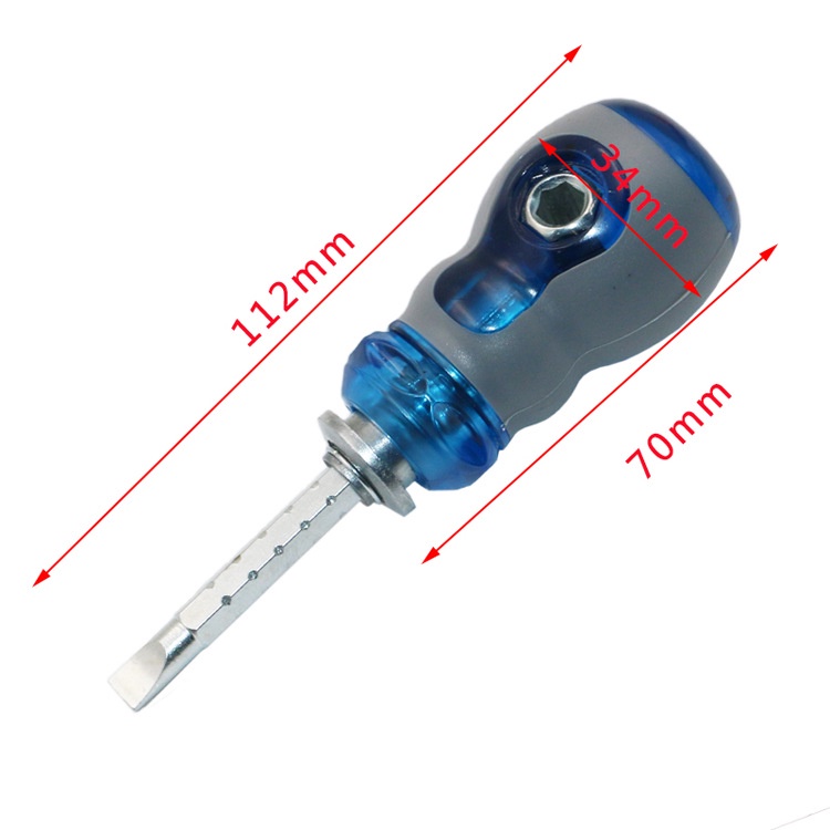 Tua vít ngắn nam châm 2 đầu - Dài 85mm - Thép không gỉ, chống trượt