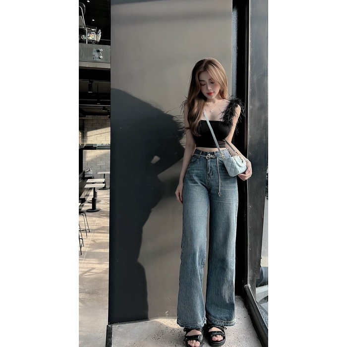 Áo hai dây lông vũ siêu xinh alohashop91